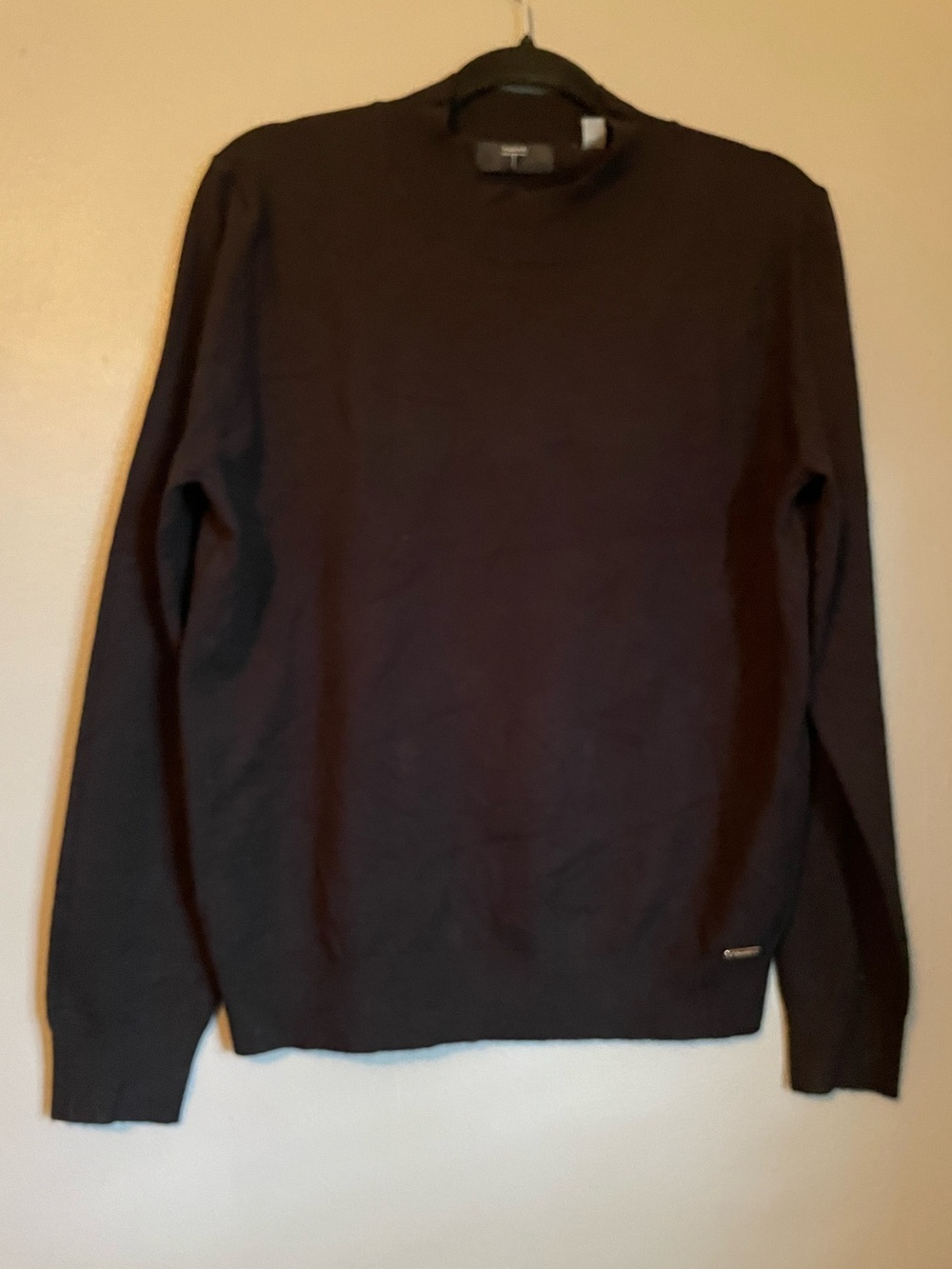 New T Tahari Sz XL Women’s Black Long Sleeve Crewneck Sweater Blouse Top!